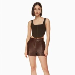 ARITZIA | Babaton Sculpt Knit Bustier Tank in Rich Mocha Brown S